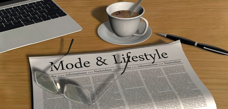 Zeitung auf Schreibtisch - Mode & Lifestyle