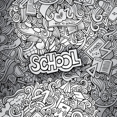 hand drawn school sketch background