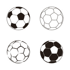 Soccer ball isolated on white illustration. Soccer ball football sport equipment. Soccer leather ball. Football soccer ball isolated