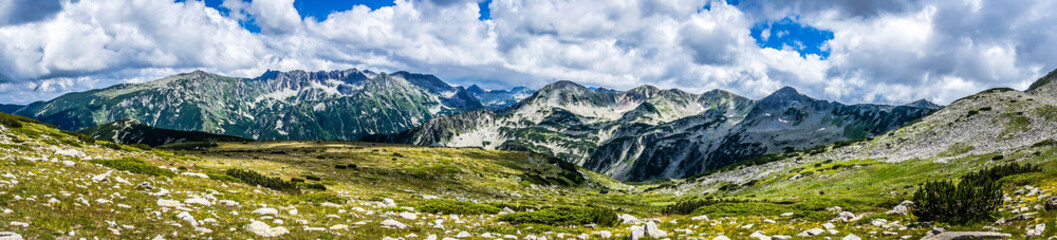 Beautiful panorama view of the Pirin Mountain, Bulgaria