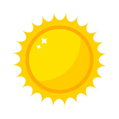 Vector sun icon isolated on white background. Sun Vector isolated summer icon design. Vector yellow sun symbol. Vector sun sun element. Sun weather icon vector sun logo isolated sign symbol