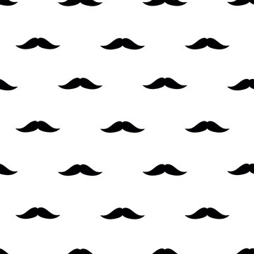 Moustache pattern on a white background