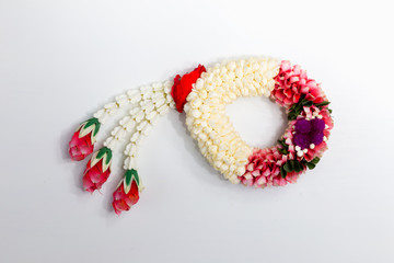Jsmine garland , Handmade , Sign of Mother day in Thailand
