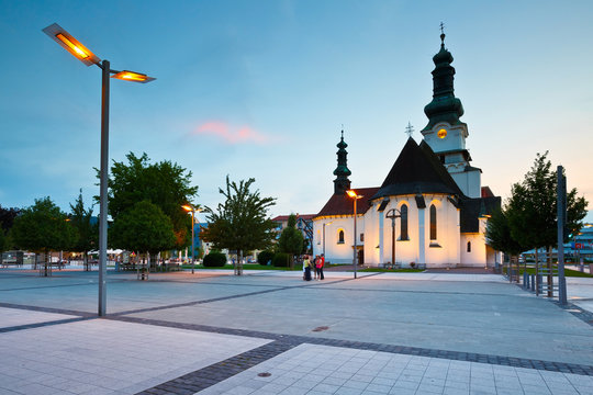 Church in the main square of Zvolen, Slovakia.