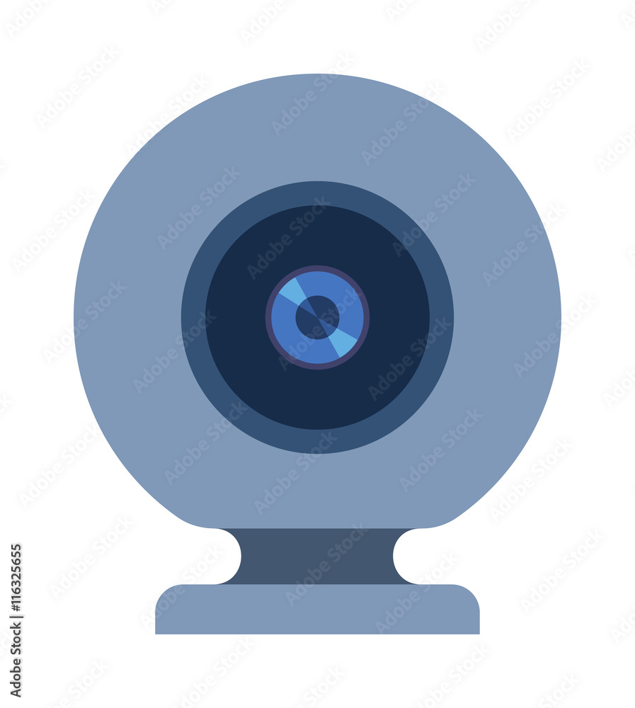 Poster web camera vector illustration isolated on white background. web camera vector icon illustration. we