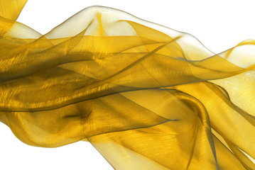 closeup of the wavy organza fabric