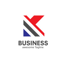 letter K logo design template Business corporate. letter k logo Square shape