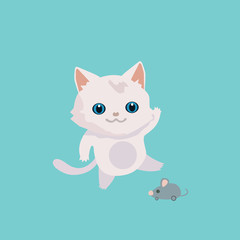 Cute cat illustration.