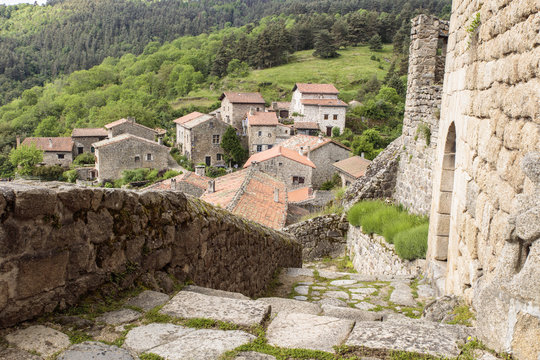 Castle of the medeval town of Saint-Andr&eacute;-de-Chalencon.