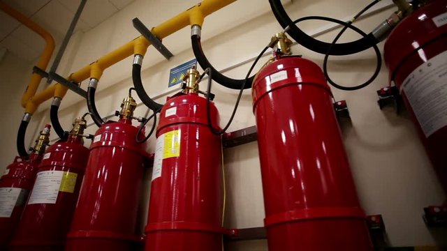 Nuclear power station. Fire safety system. HD