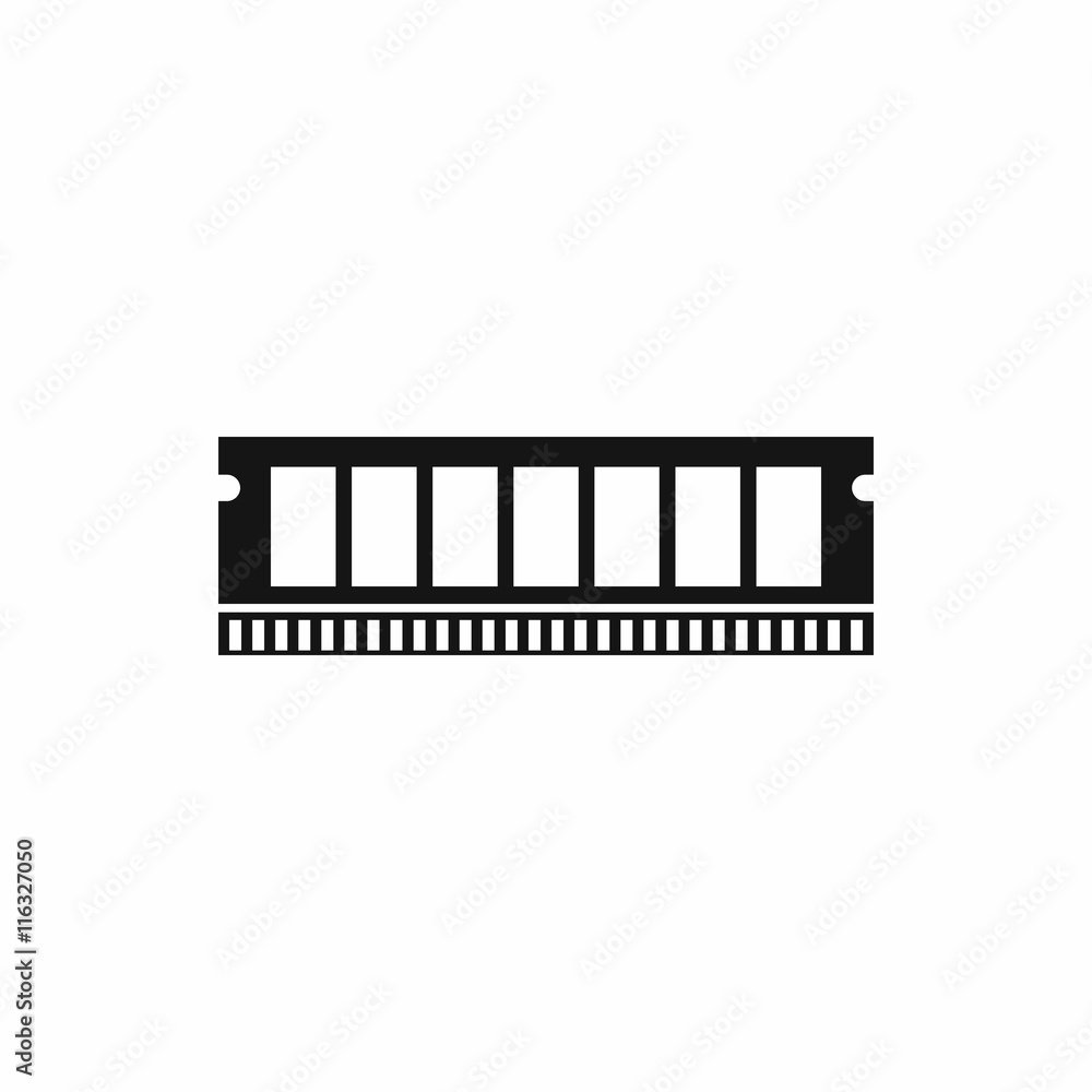 Poster dvd ram module for the personal computer icon in simple style isolated vector illustration