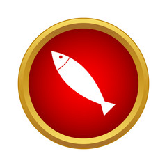 Fish icon in simple style on a white background