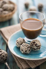 Raw candies with sesame seeds