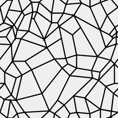 Geometric simple black and white minimalistic pattern, rectangles or stained-glass window. Can be used as wallpaper, background or texture. - 116328440