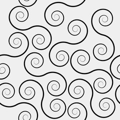 Geometric simple black and white minimalistic pattern, curved lines. Can be used as wallpaper, background or texture.