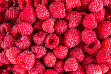 Fresh raspberries background 