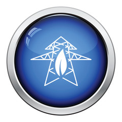 Electric tower leaf icon