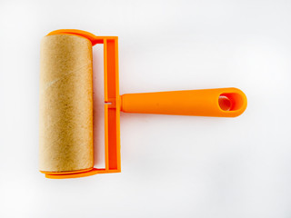 Paint roller brush isolated on white background