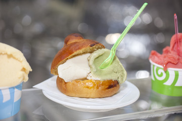 dessert, gelato, food, sweet, summer, ice, colors