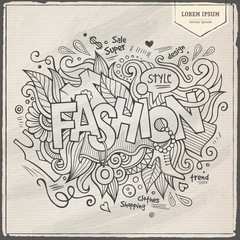 Obraz premium Fashion hand lettering and doodles elements