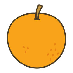 Orange with White Background