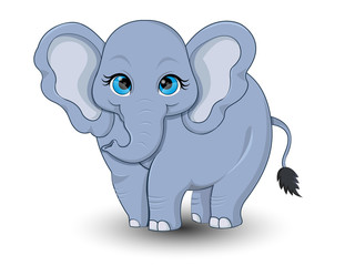 Cute Elephant cartoon vector set 1
