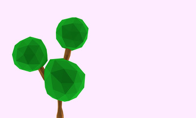 Low poly three