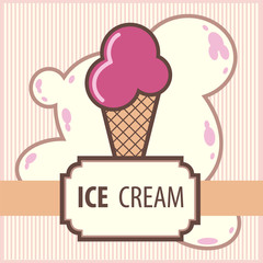 Vector ice cream poster