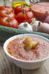 Gazpacho typical food spanish