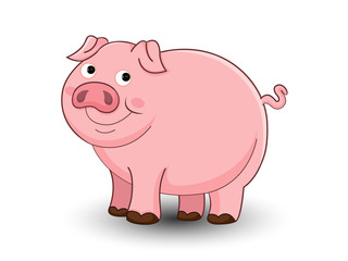 Cute Pig cartoon vector