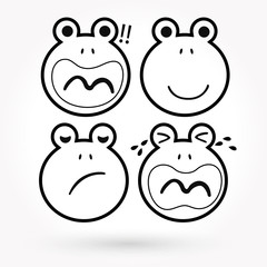 Frog vector icon and animal