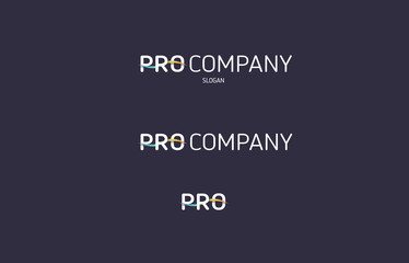 Pro line colored isometry flat logo