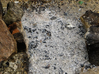 Extinct fireplace