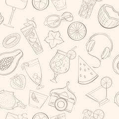 Seamless cocktail pattern