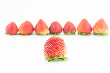 Red berry strawberry isolated on white background