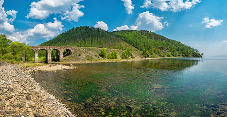 Old bridge on the Circum-Baikal Railway