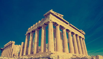 Obraz premium Parthenon on the Acropolis in Athens, Greece