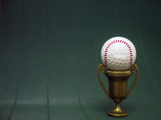 Golden Trophy with ball
