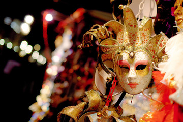 carnival masks for traditional Venetian carnival fest