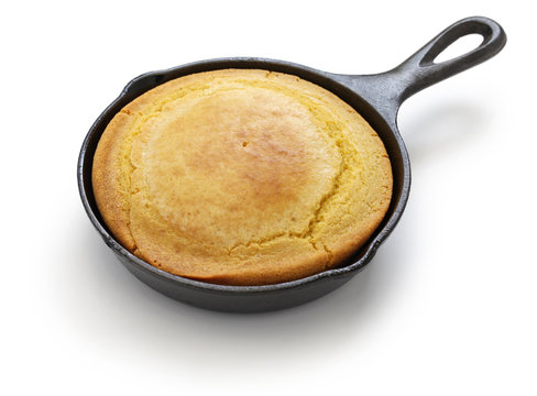 homemade cornbread in skillet, southern cooking