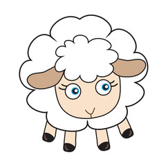 Cute sheep vector illustration