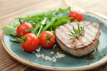 Grilled steak with rukkola