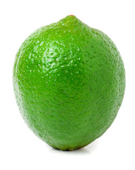 lime isolated on white background close up