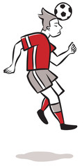Soccer Player Uses His Head