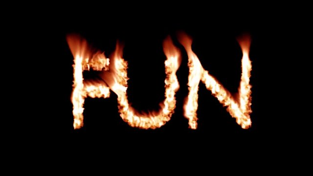Fun hot text brand branding iron metal flaming heat flames overlay 4K
