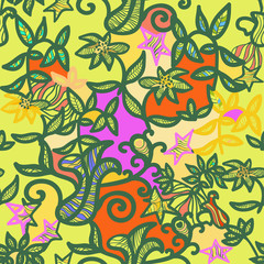 seamless pattern an openwork green.  illustration