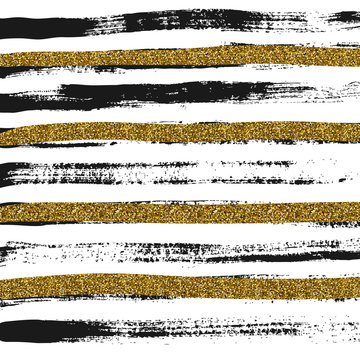 abstract wallpaper with black and gold rough strokes