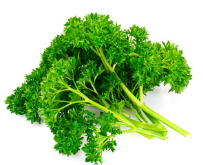 Parsley on White Background