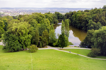 Green holiday park. View from above.