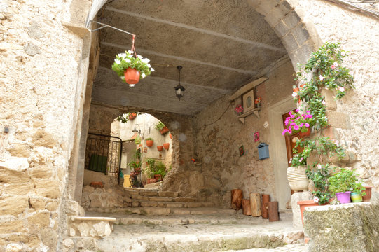 A glimpse of the alleys of the village of Artena - Lazio - Italy